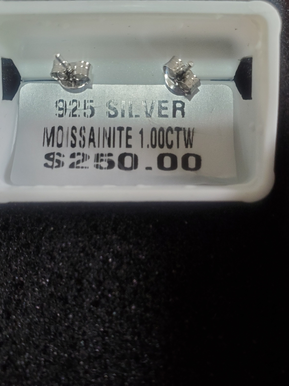 New 1ctw Moissonite Studded Seahorse 925 Sterling Silver Nautical Earrings. - Picture 2 of 8